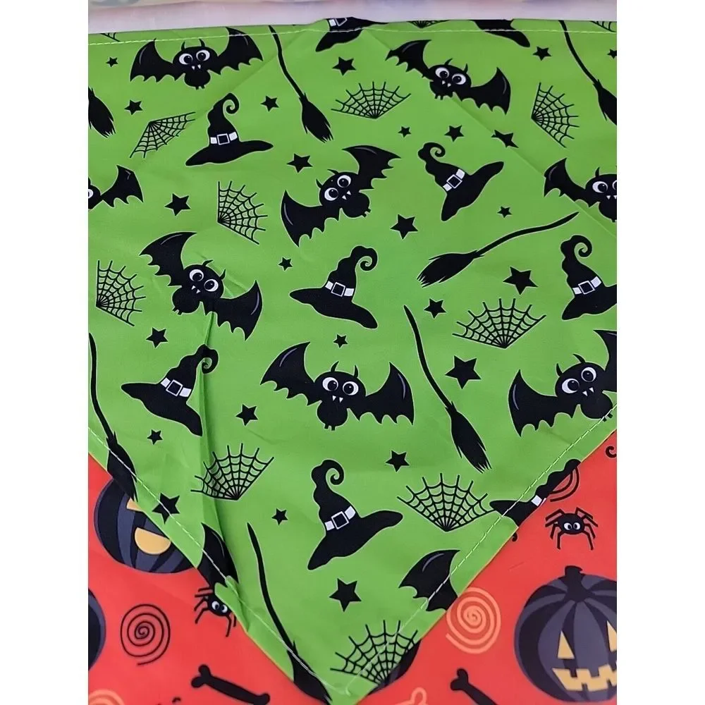 Halloween Dog Bandana Flexible Decorative Smooth Dog Scarf Bib Pumpkin Witch Owl